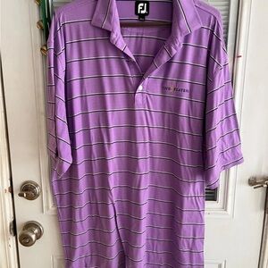 FootJoy Men's Lavender Striped Polo